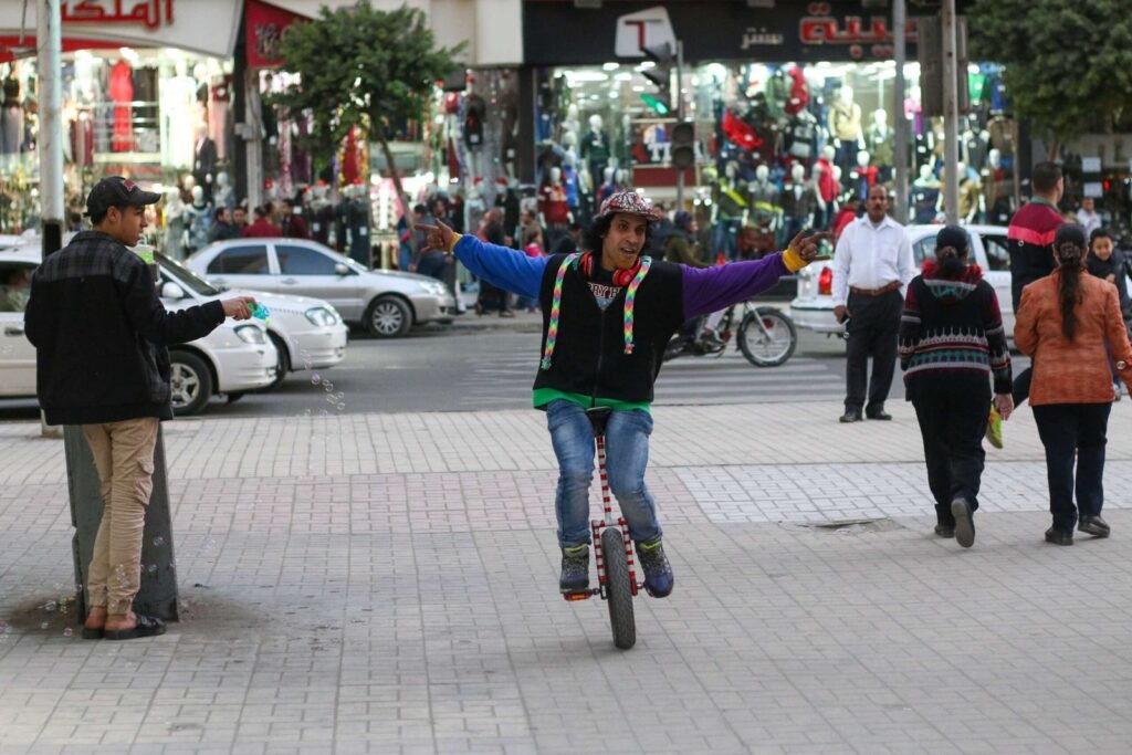 Unicycle Performer with Bubbles – Cairo 2017
