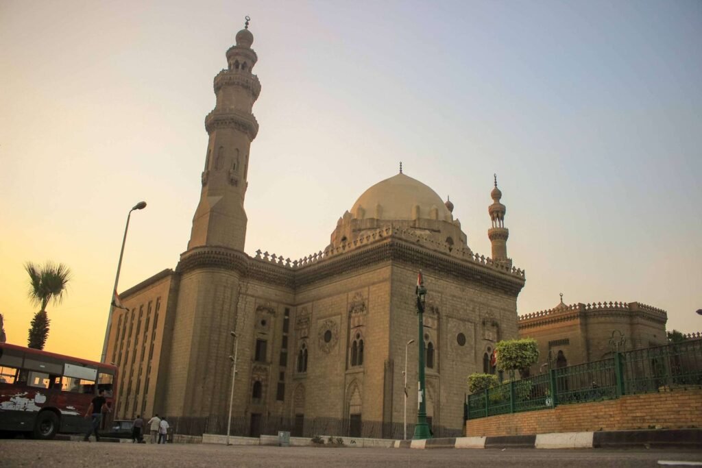 A stunning view of Sultan Hassan Mosque alongside Al-Rifai Mosque in Cairo, Egypt 3