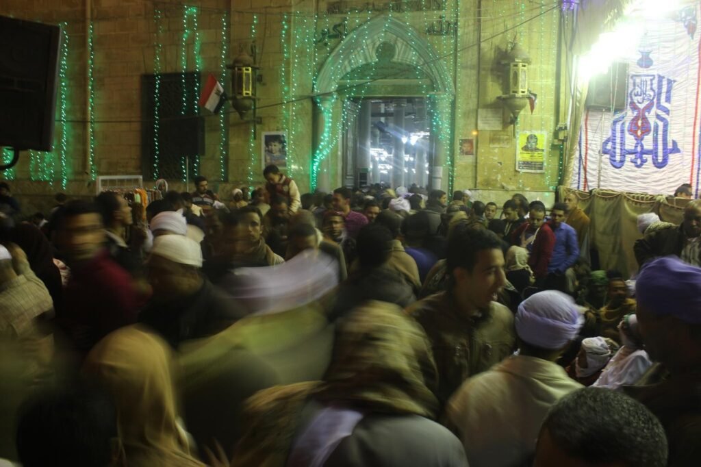 General View of Al-Hussein Mawlid in Front of the Mosque – Cairo, Egypt