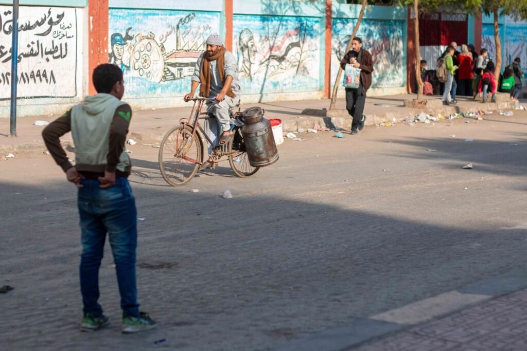Milk Delivery on Bicycle – Sudan Street, Cairo 2017
