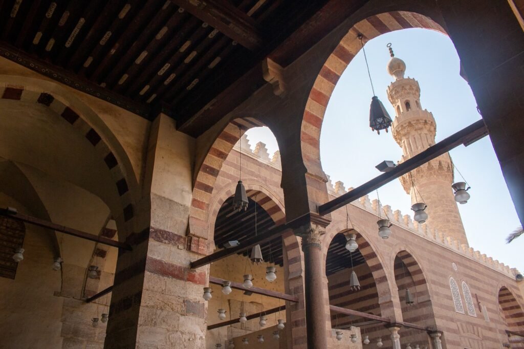 
									Side View of the Blue Mosque (Amir Aqsunqur Mosque) in Cairo