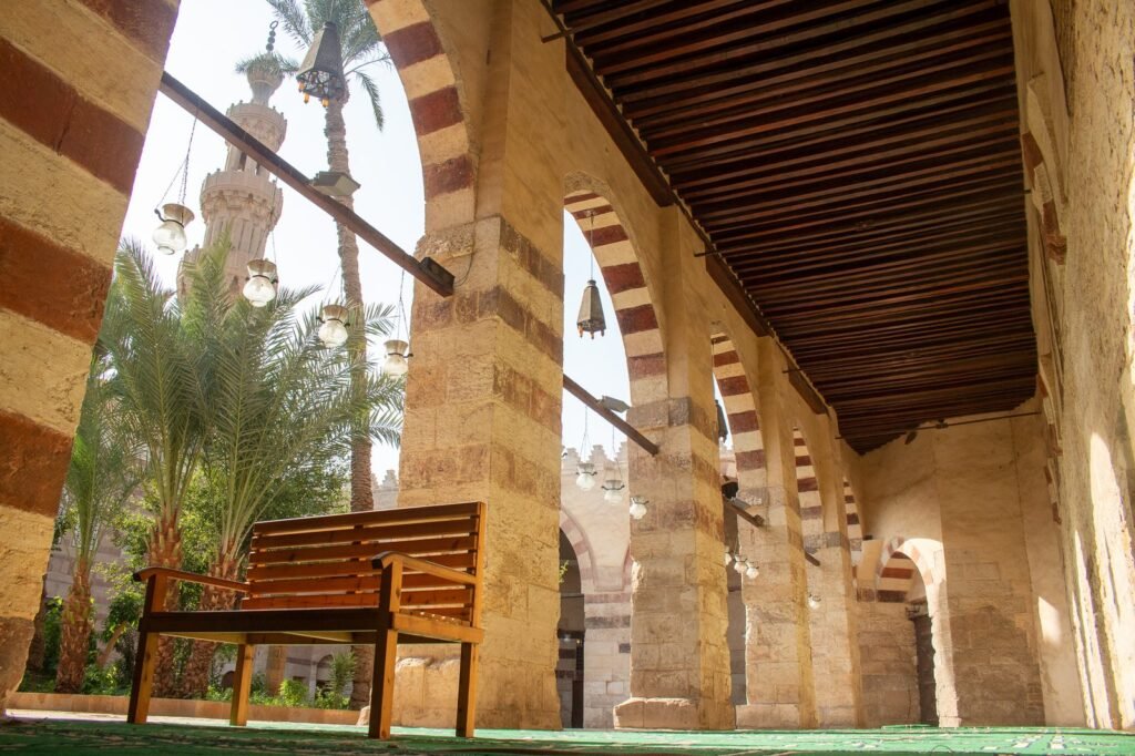Side View of the Blue Mosque (Amir Aqsunqur Mosque) in Cairo