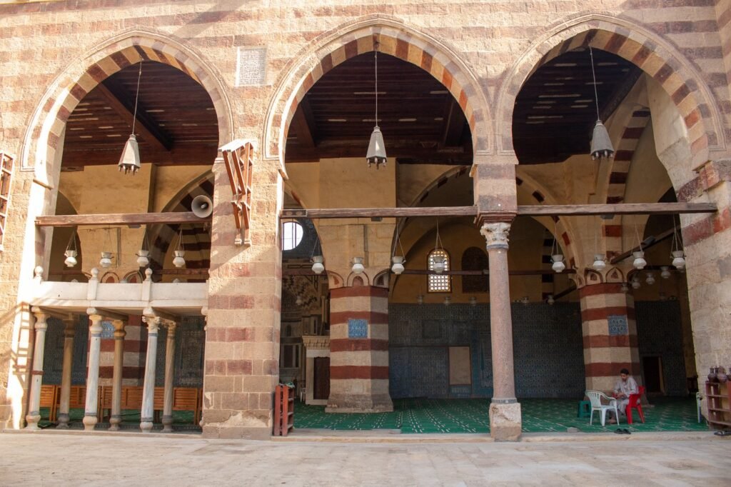 
									Side View of the Blue Mosque (Amir Aqsunqur Mosque) in Cairo