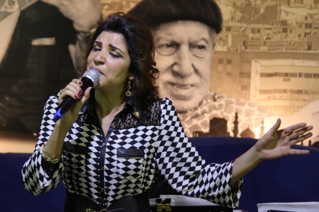 Female Singer Performing in a Ramadan Tent – Musical Night in Cairo