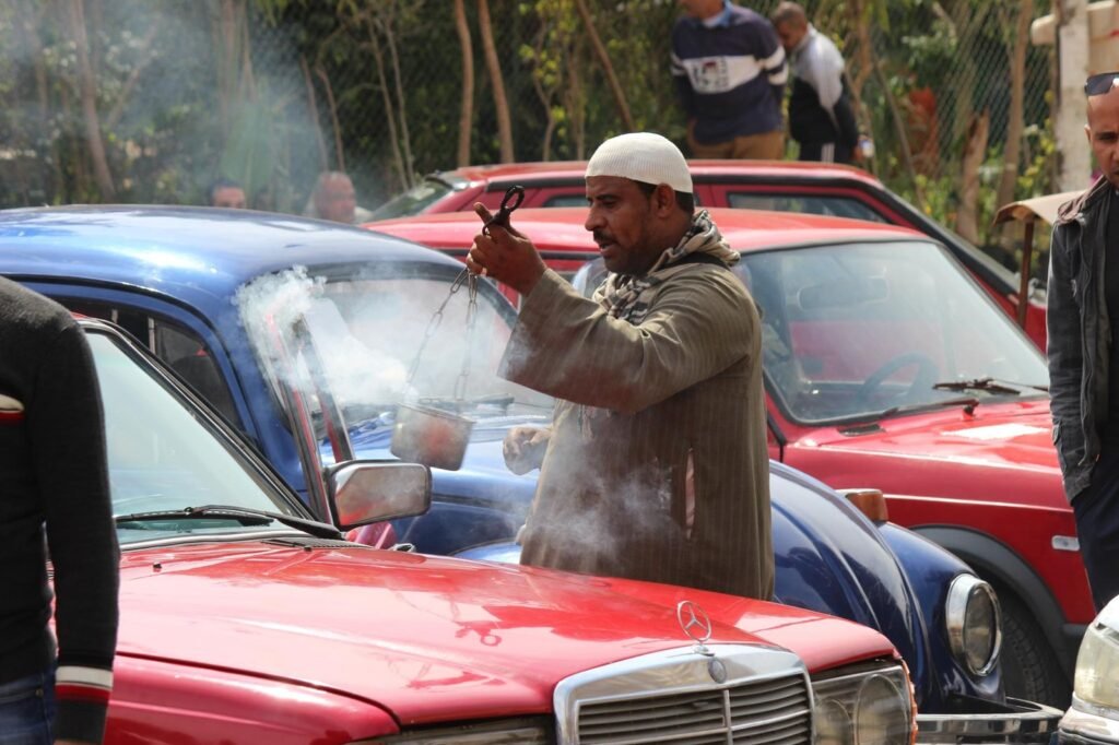 Bokhoor Man in Nasr City Old Car Market Cairo