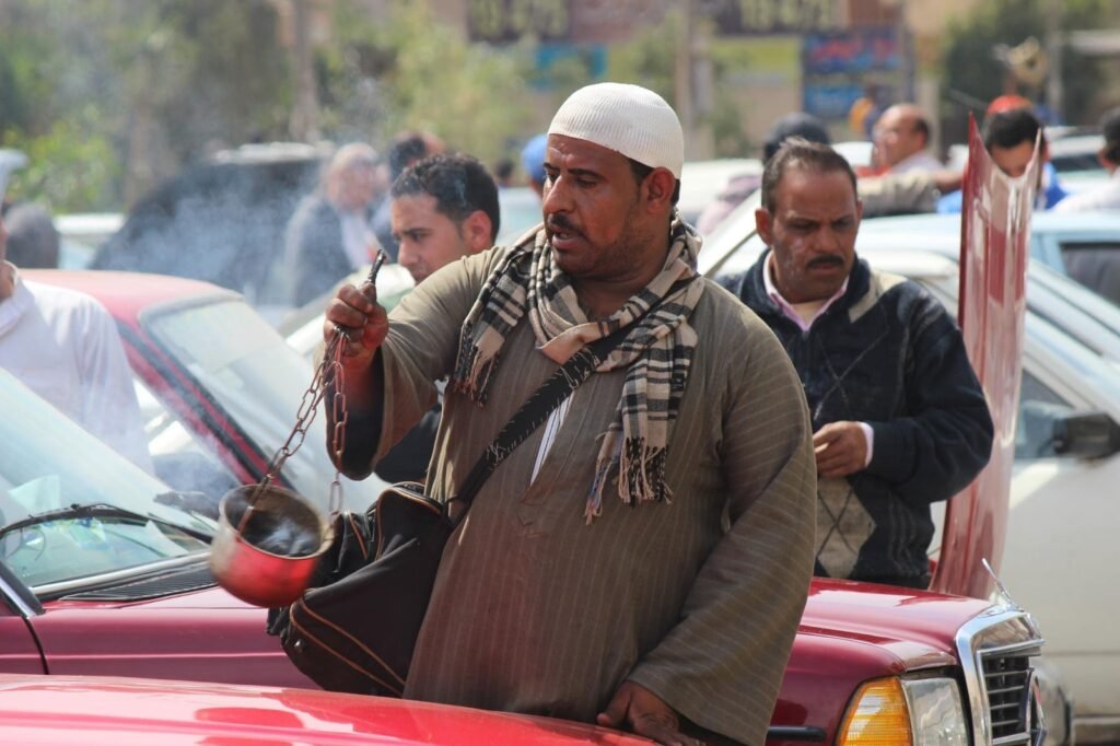 Bokhoor Man in Nasr City Old Car Market Cairo 2