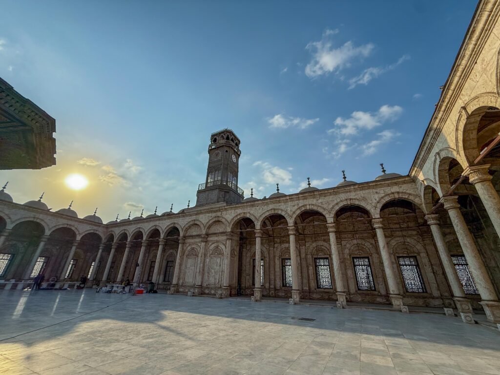 Inside the Courtyard of Muhammad Ali Mosque – Cairo