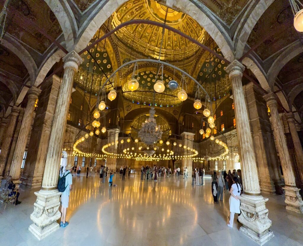 Inside the Magnificent Prayer Hall of Muhammad Ali Mosque