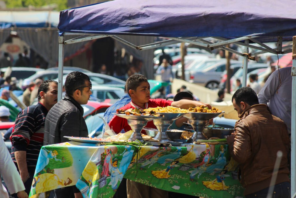 Street Food Cart Selling Foul and Falafel in Cairo, Egypt 2