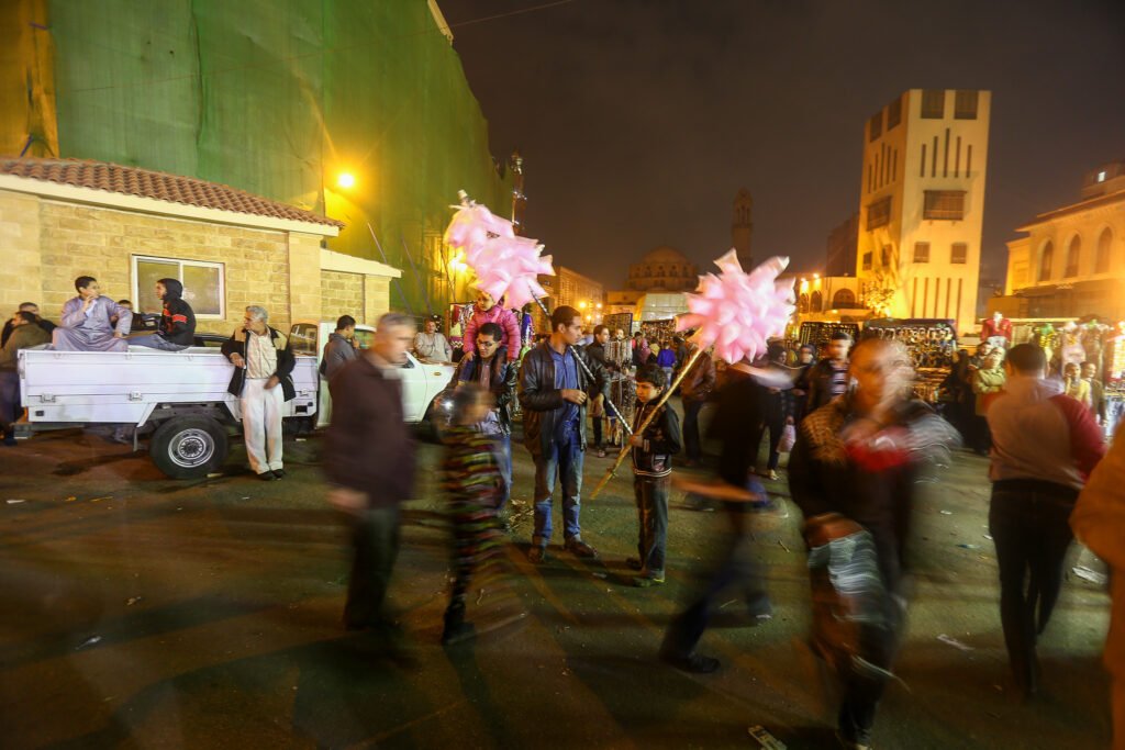 Street Vendor Selling Cotton Candy in Cairo, Egypt 2